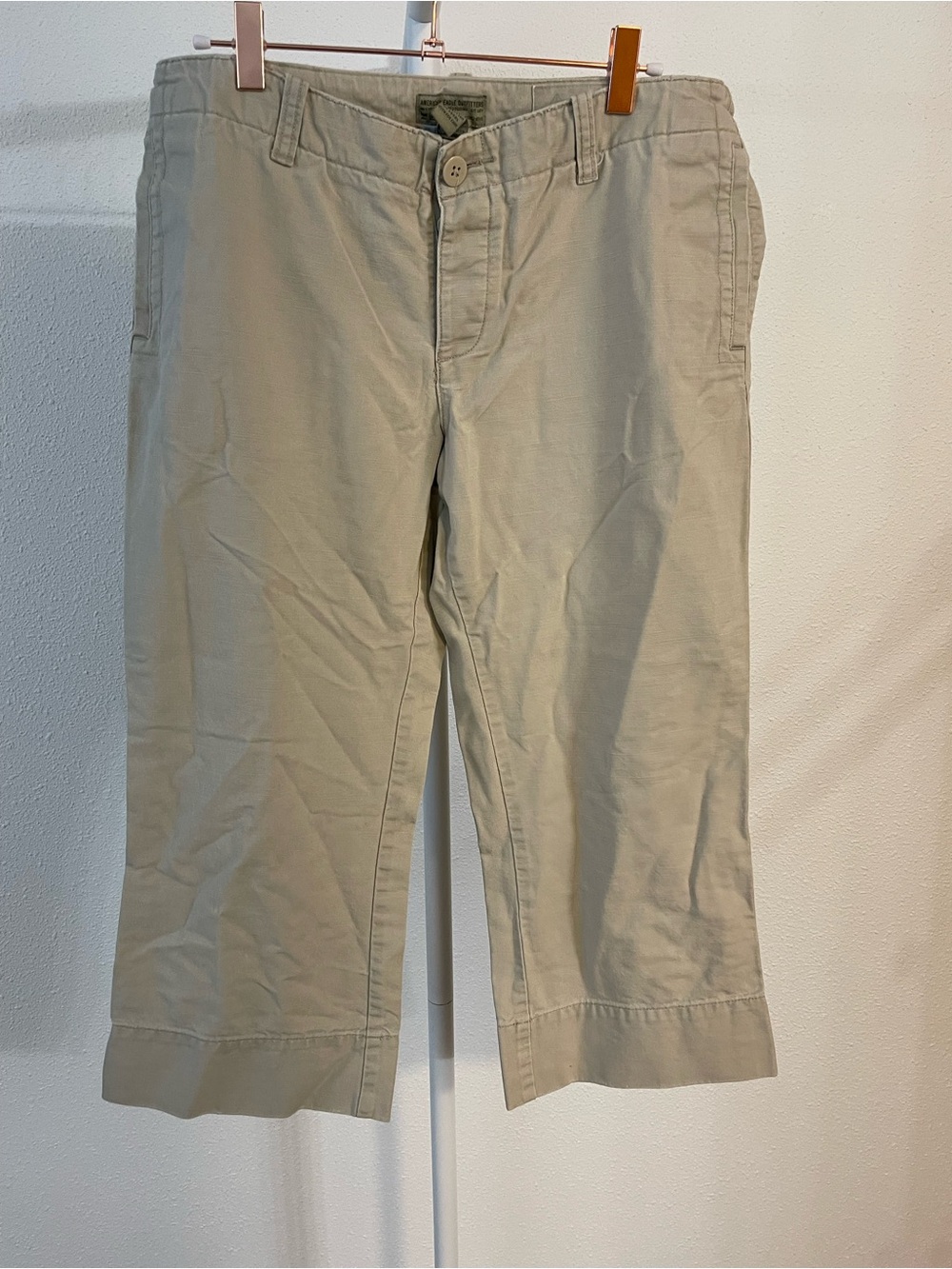 American Eagle outfitters 10 Light Khaki Cropped Casual Pants